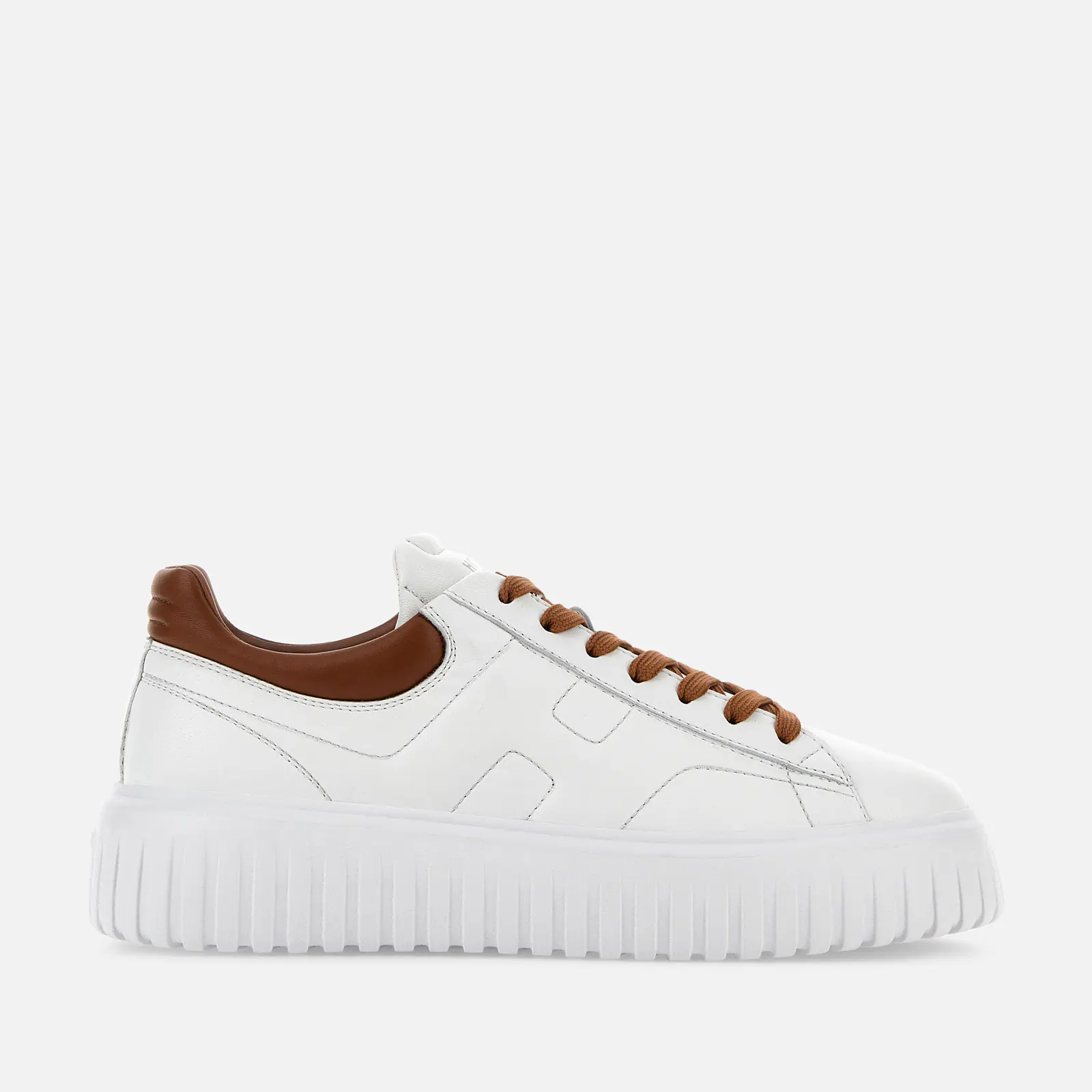 [HXM6450FC60LE90446] Sneakers Hogan H-Stripes  Blanc Marron (6)