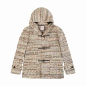 Manteau Tricot avec Capuche Beige