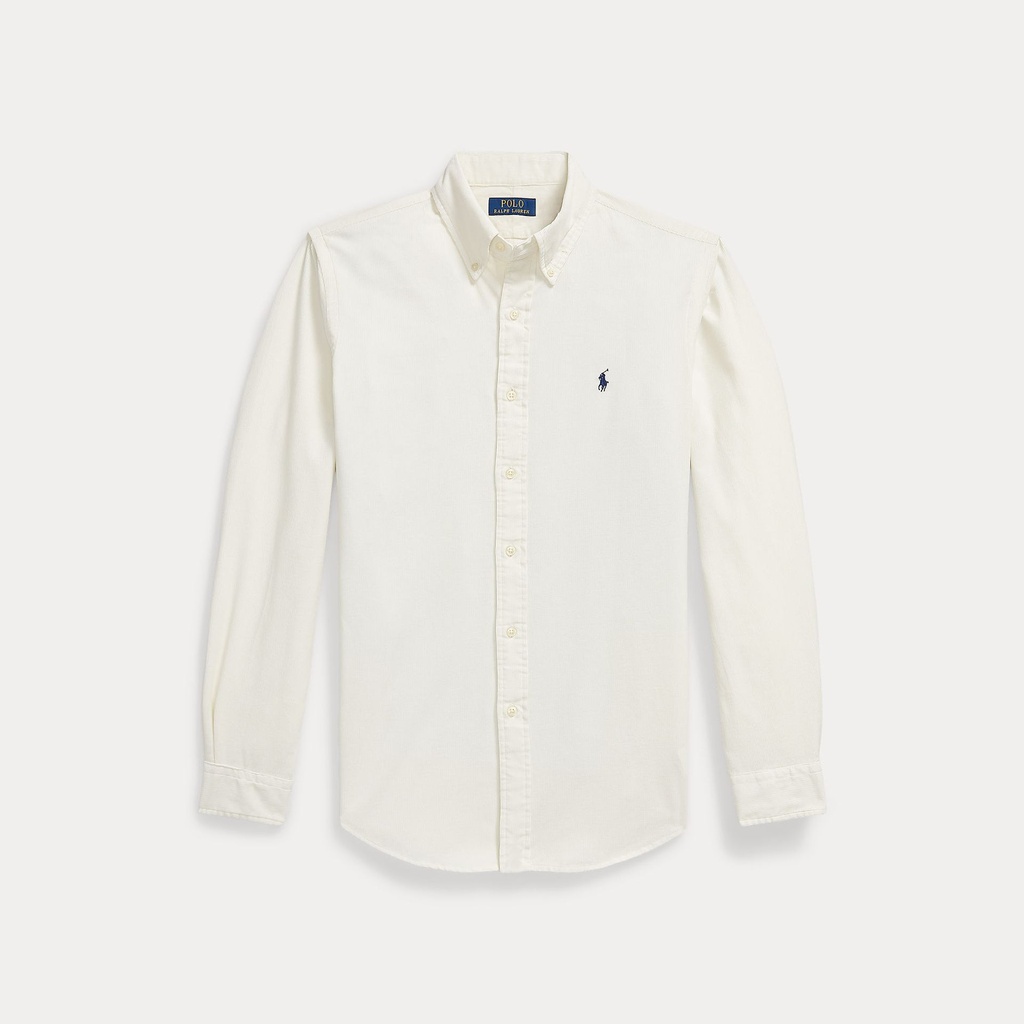 Chemise en Velours Fines Côte Crème