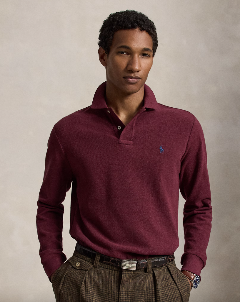 [710680790095] Polo en Maille Manche Longue Spring Wine (S)
