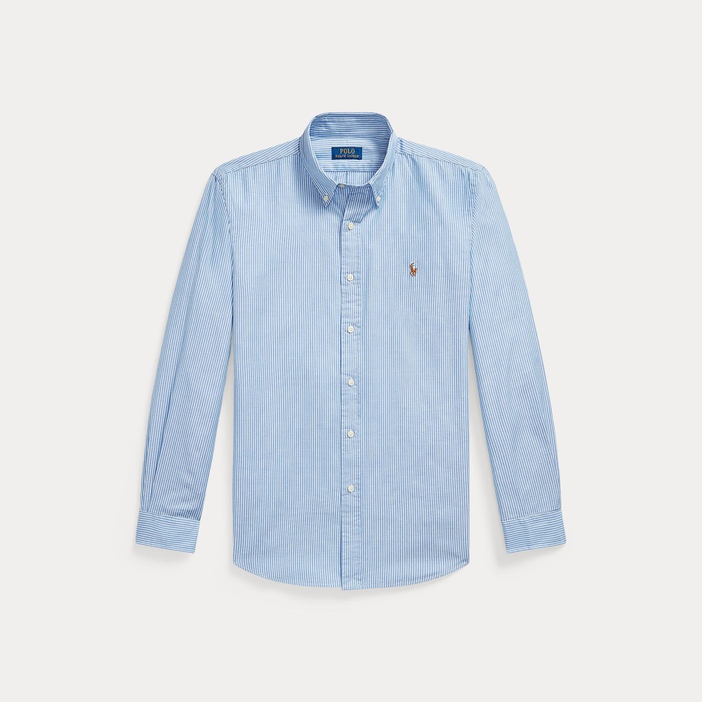[710B30149002] Chemise Oxford à Rayures Bleue (S)