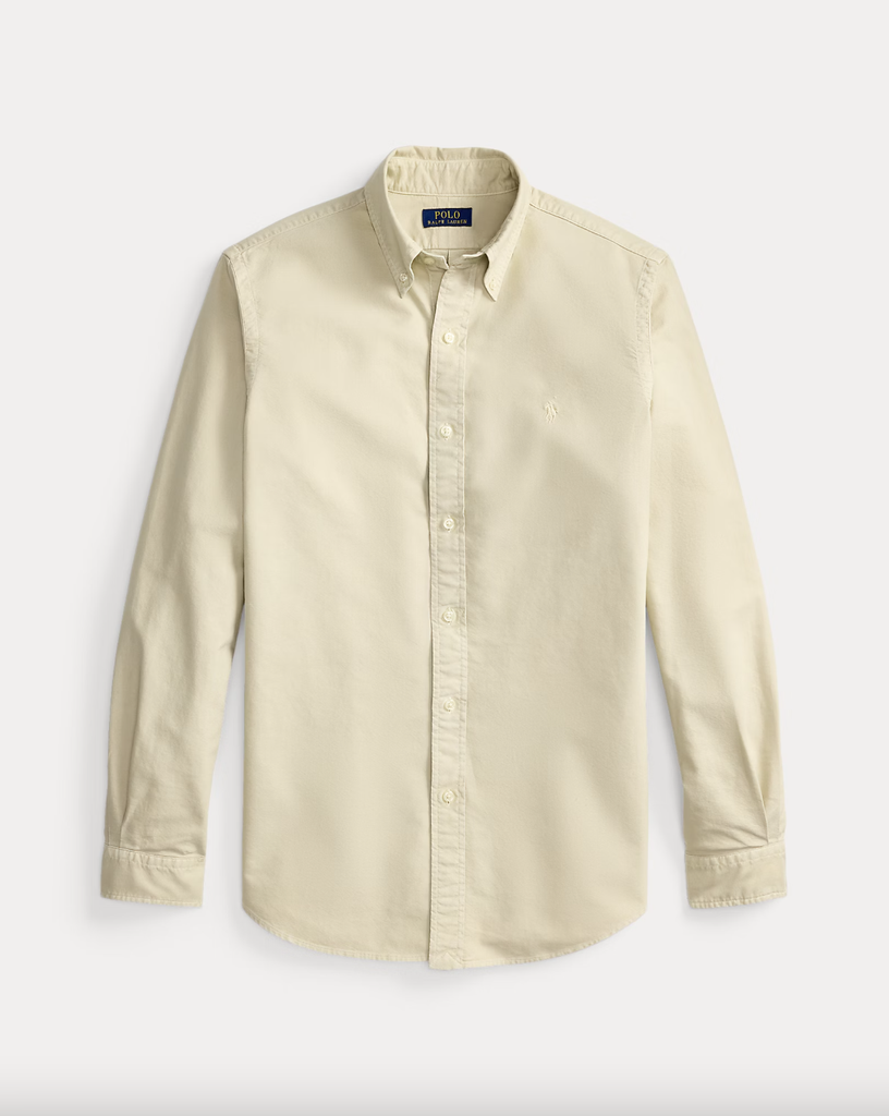 [710804257505] Chemise Oxford Garment Dyed Beige (S)