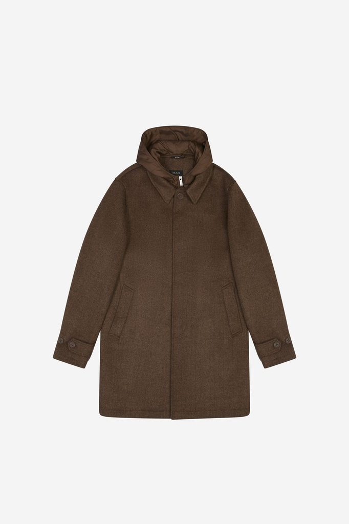 Manteau Chevron Brown avec Fleece