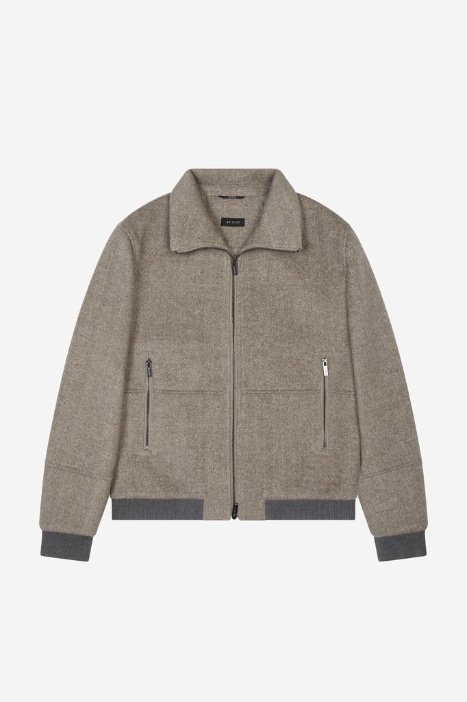 Veste en laine Chevron Denny Light Gray