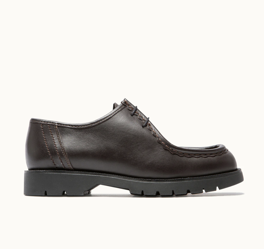Derbies semelle crantée cuir marron-noir