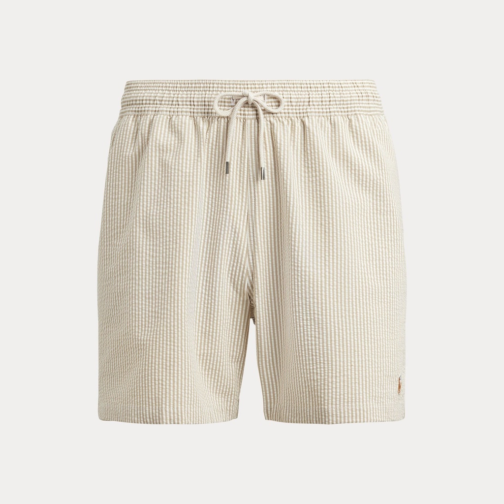 Maillot Ralph Lauren en Seersucker Beige