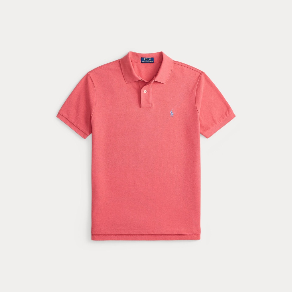 The Iconic Custom Slim Fit Mesh Polo  Red Sky