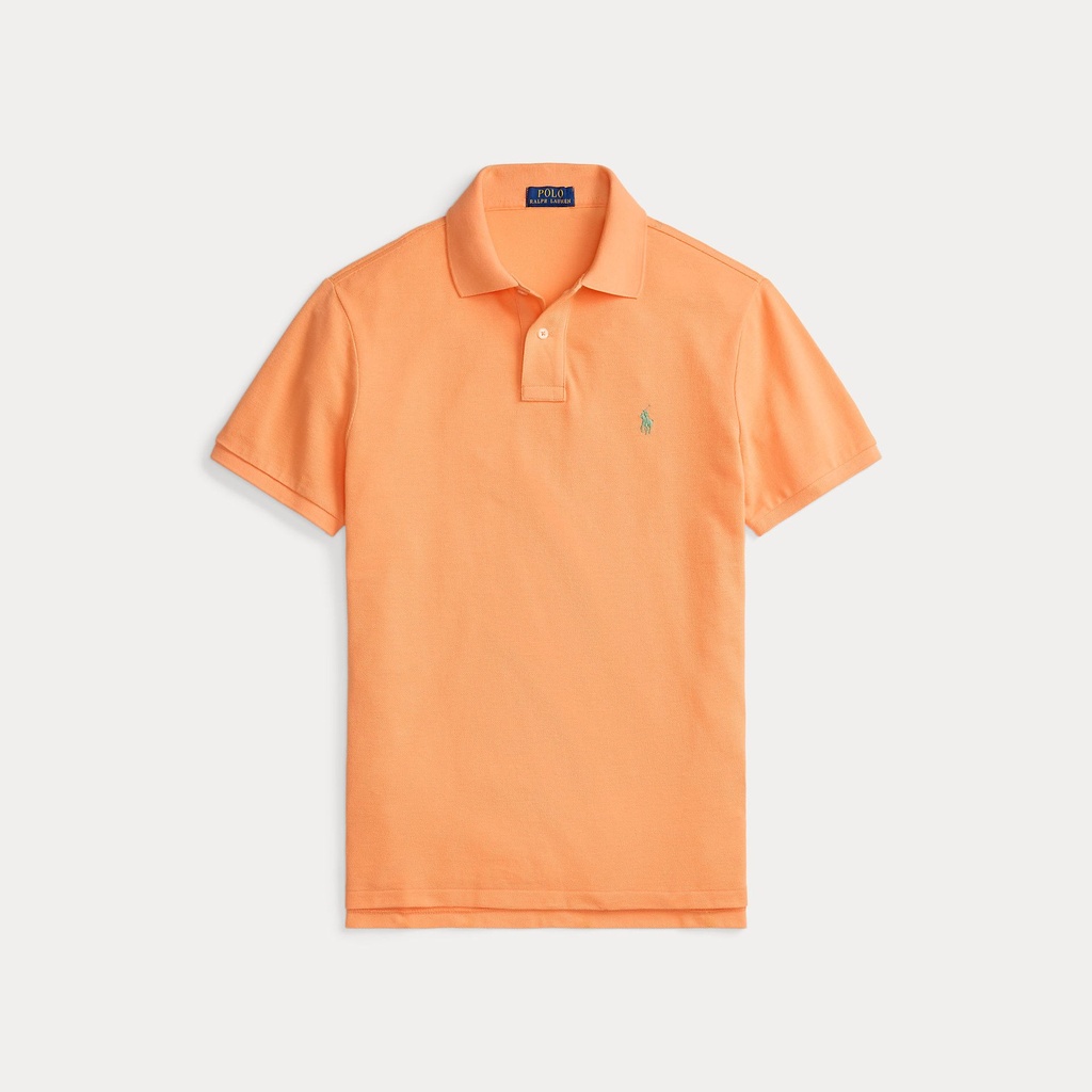 [710680784465] The Iconic Custom Slim Fit Mesh Polo  Pompano Orange (S)