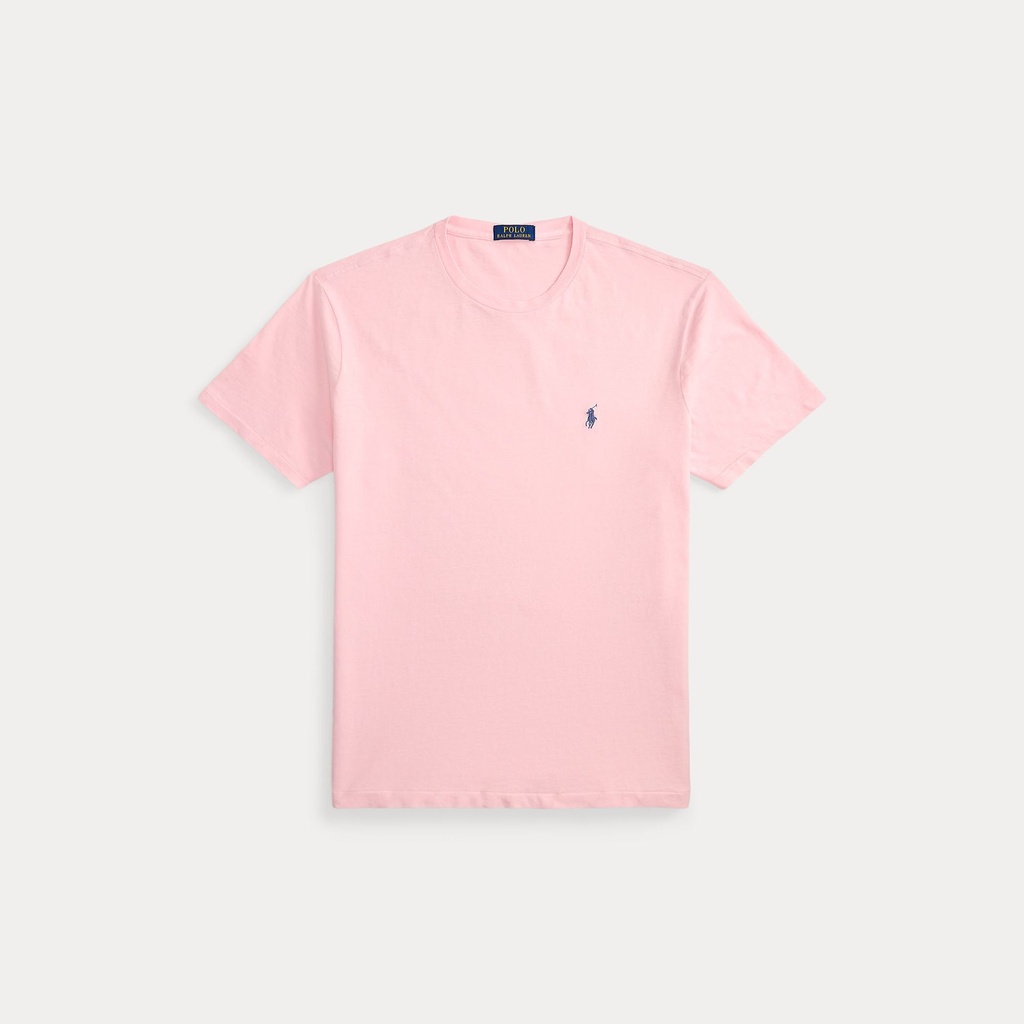 [710B23304001] T-Shirt Coupe Standard en Coton et Lin Rose Pâle (XS)