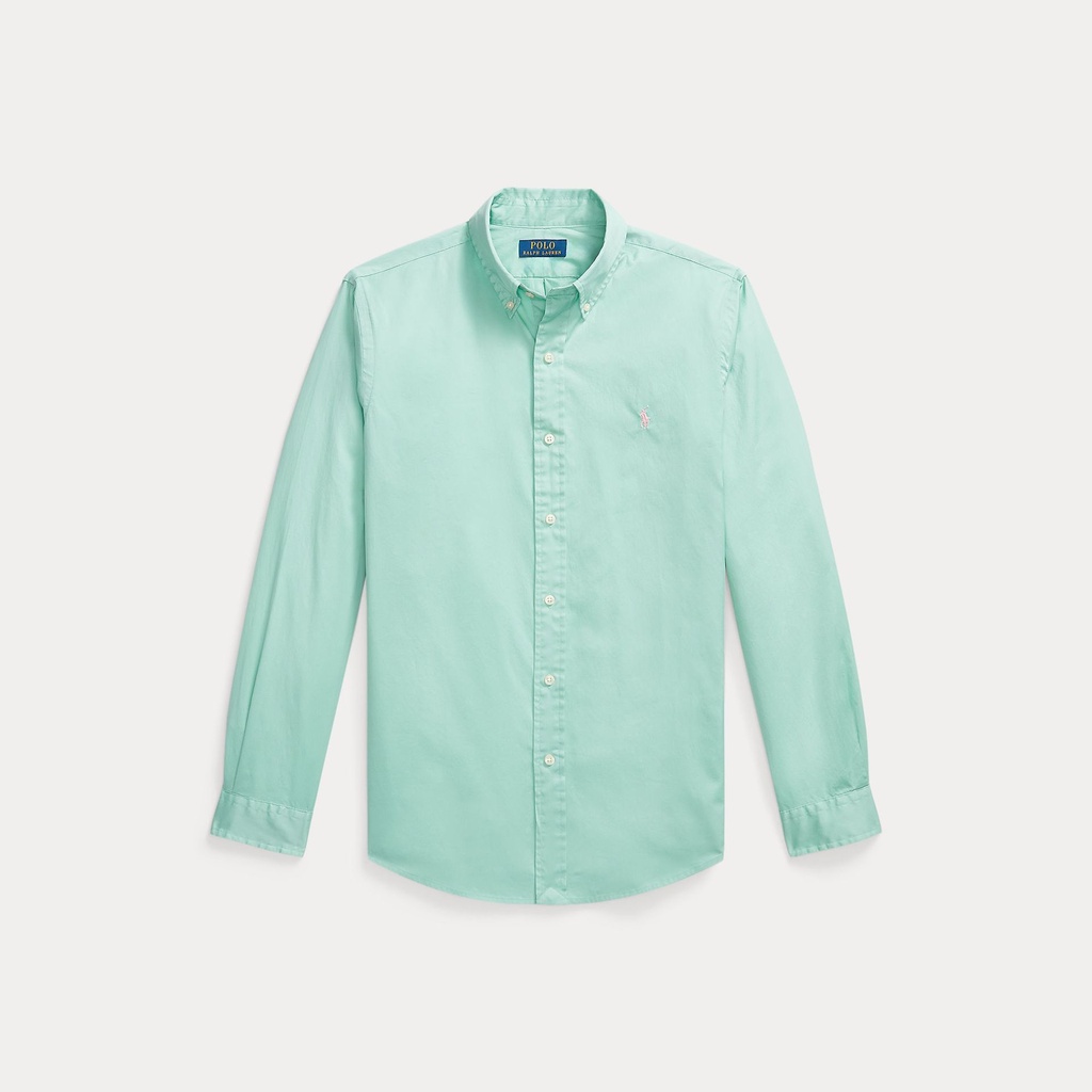 Chemise en Twill Ultra Legere Vert Pastel