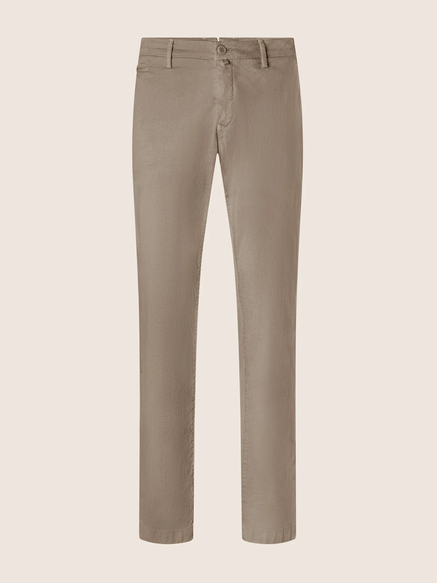 [JUM_P0001 003 S3756] Pantalon chino Bobby coupe slim en coton stretch à micro-nid d’abeille couleur Taupe (31)