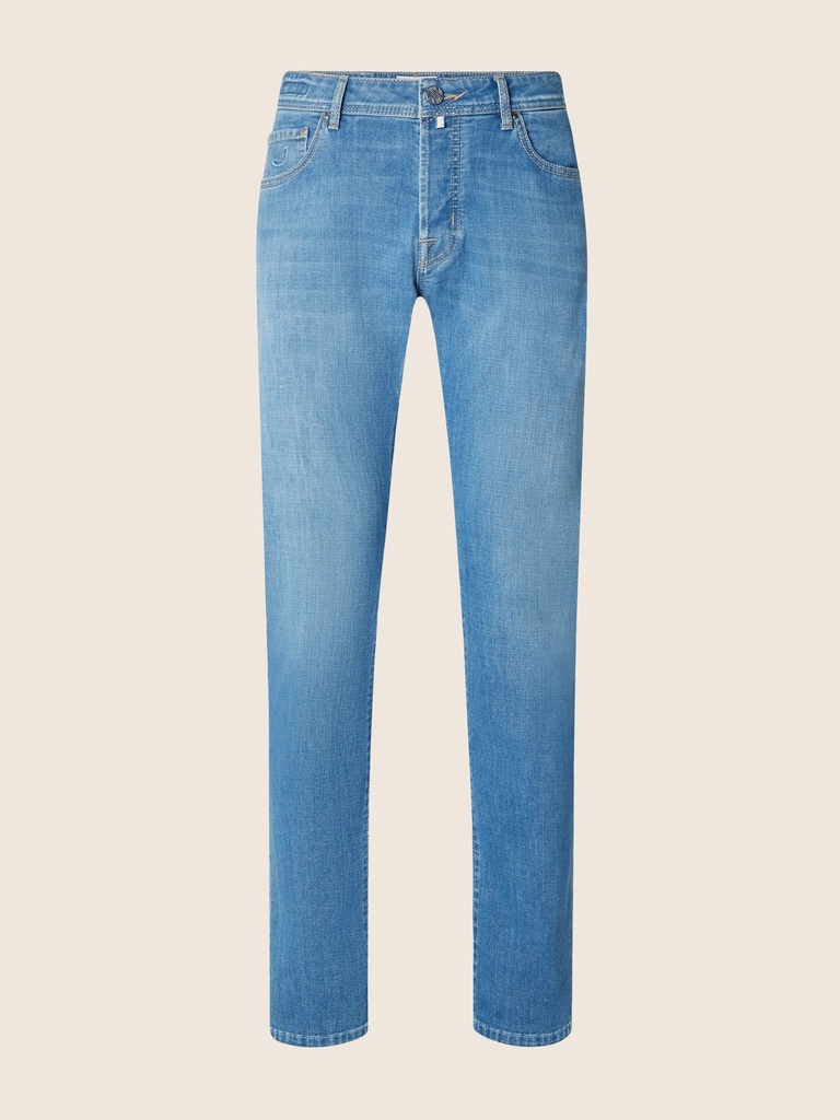 [JUM_QM004 078 S2851 V1] Jean Bard en denim power stretch bleu clair, délavé vintage, coupe regular-slim, (30)